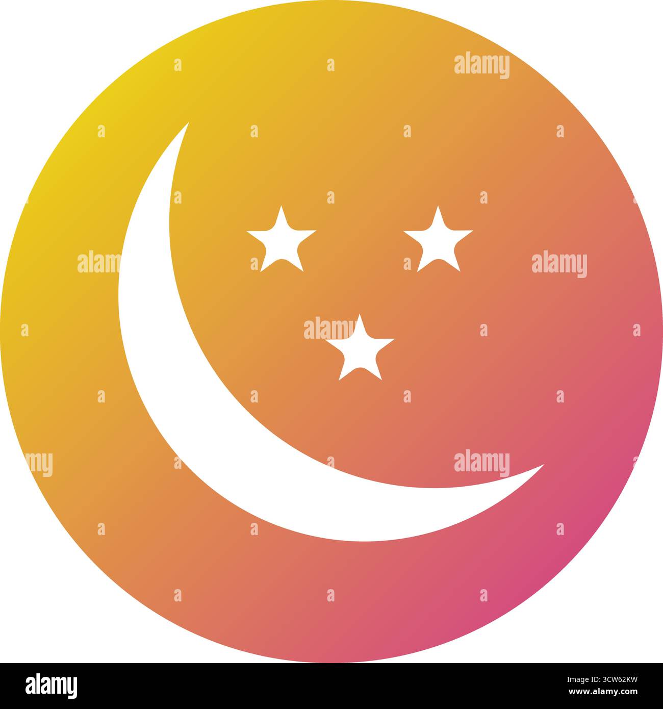 Moon And Star Vector Icon Design Illustration Stock Vector