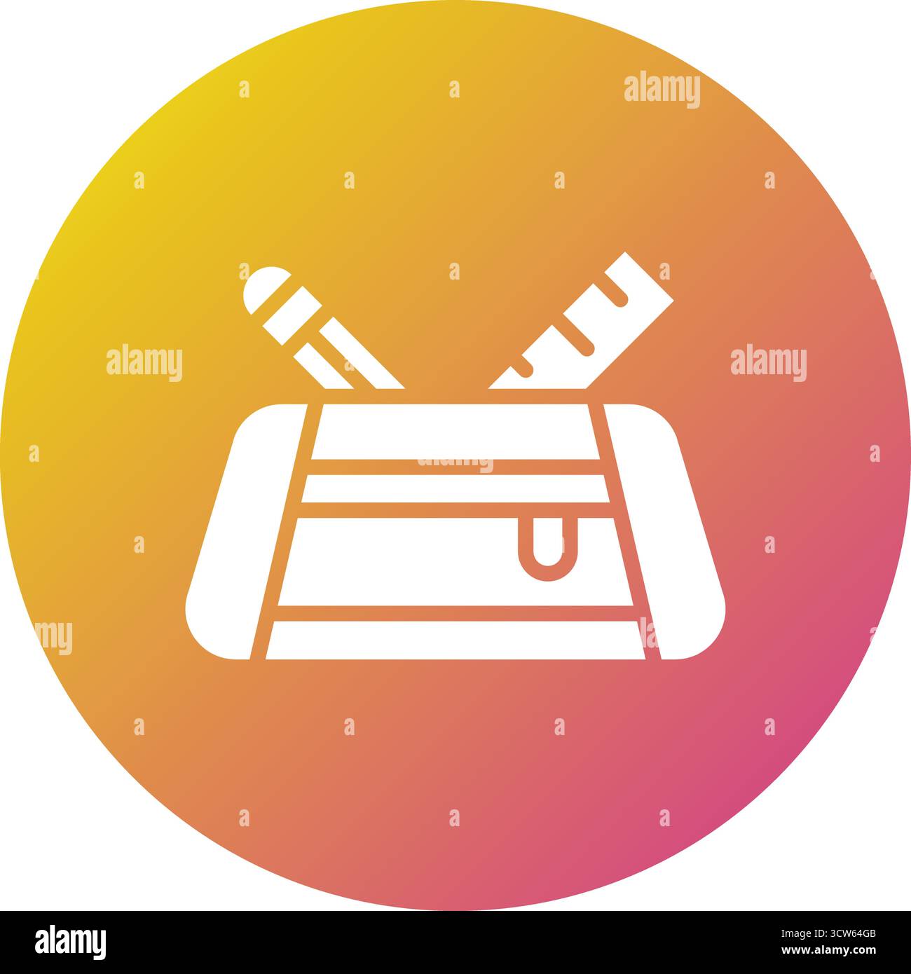 Pencil Case Vector Icon Design Illustration Stock Vector