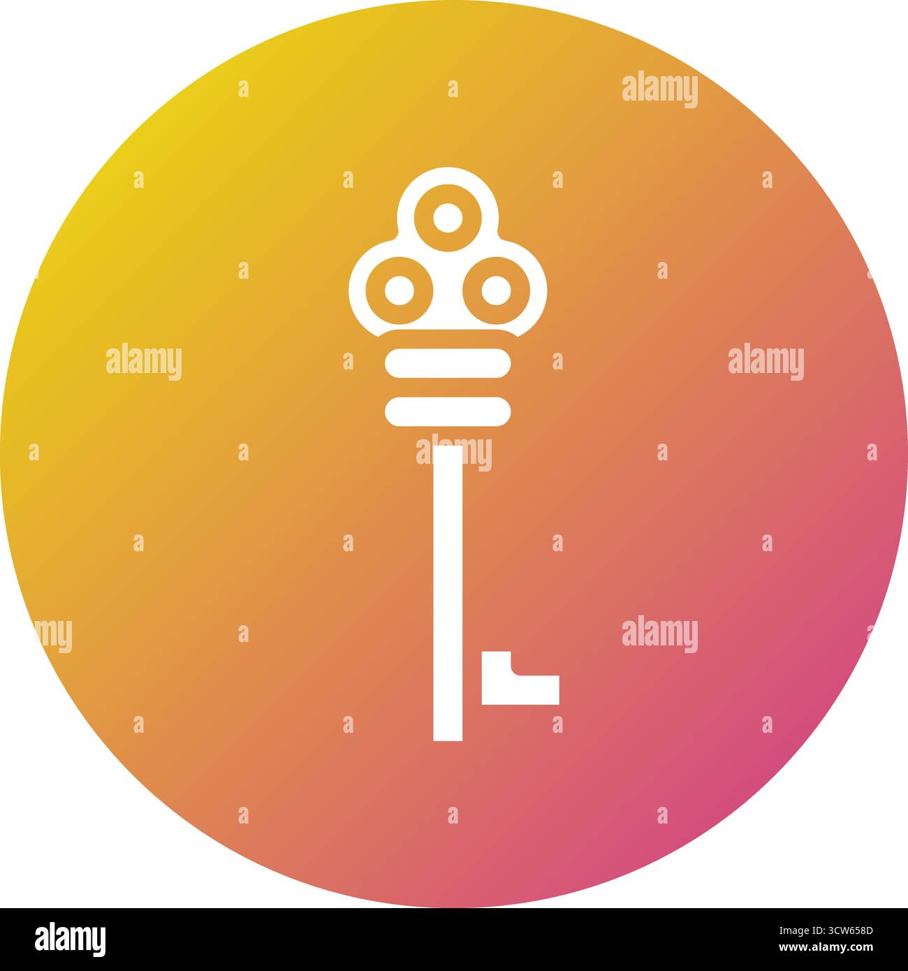 Medieval key Vector Icon Design Illustration Stock Vector
