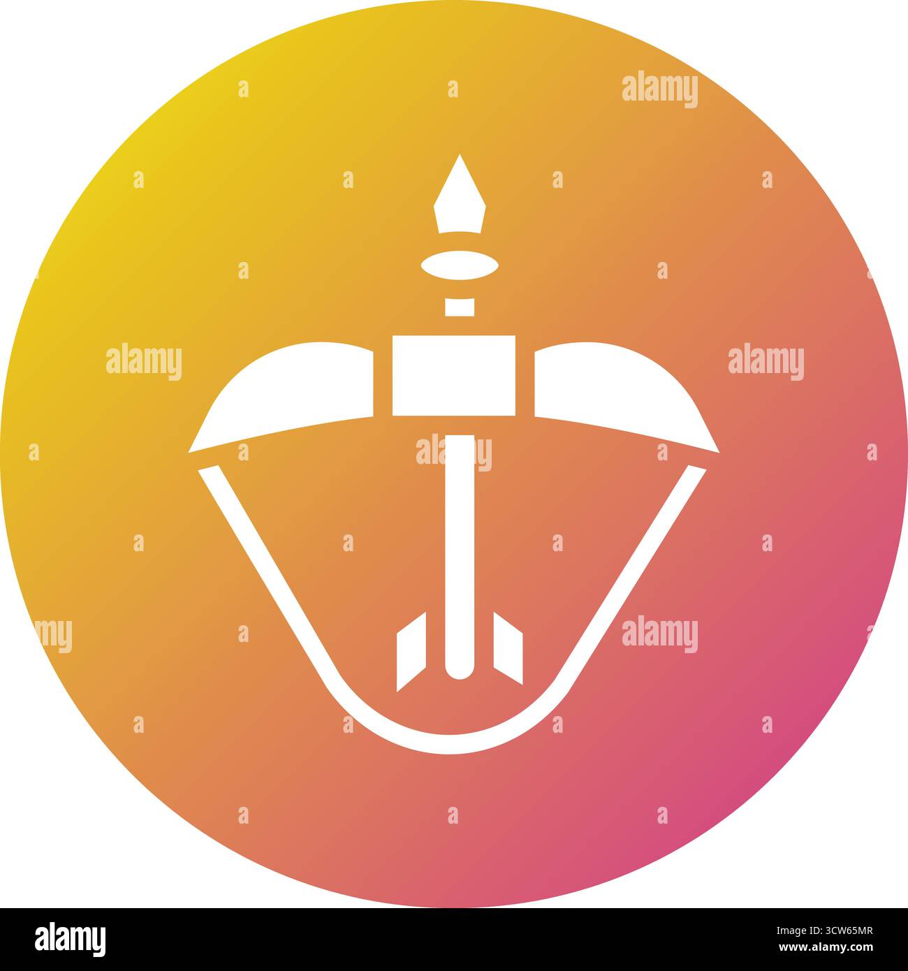 Crossbow Vector Icon Design Illustration Stock Vector