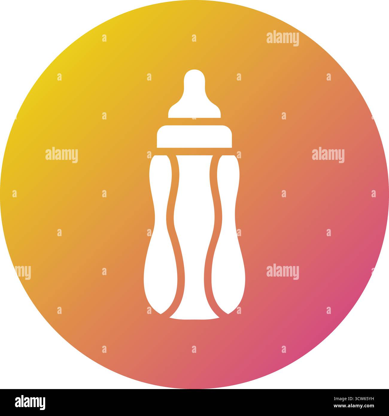 Baby Bottle Vector Icon Design Illustration Stock Vector