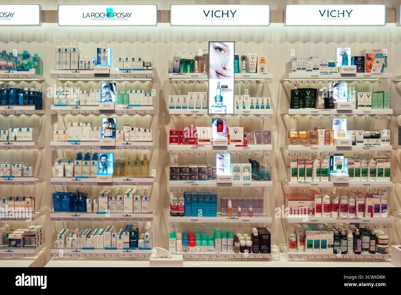 A display of skincare products showcasing various packaging from La ...