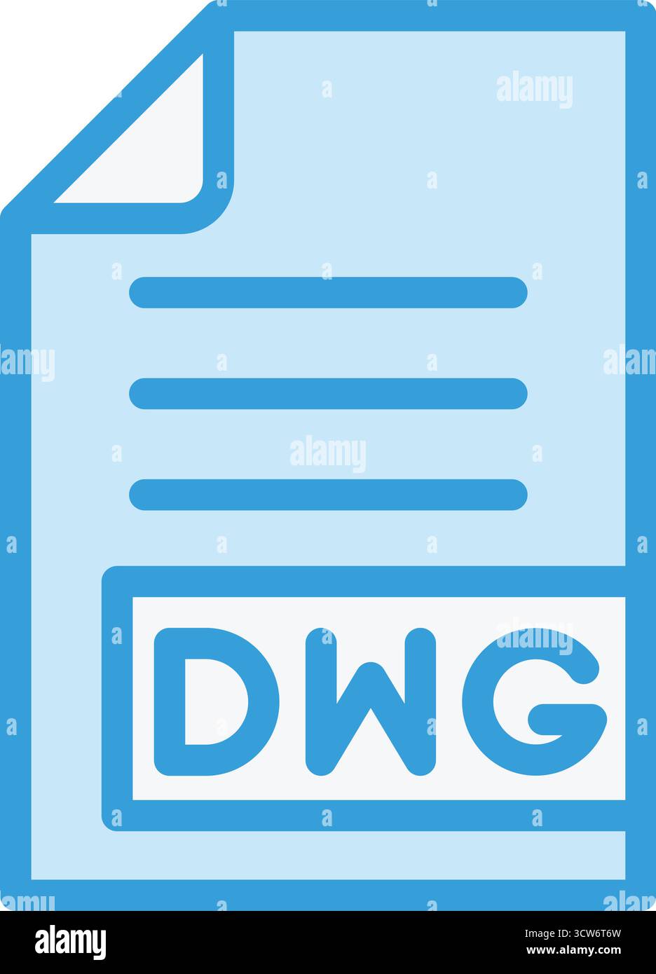 DWG Vector Icon Design Illustration Stock Vector