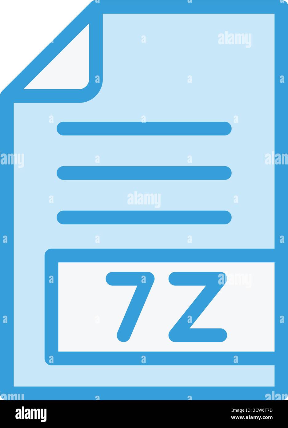 7Z Vector Icon Design Illustration Stock Vector