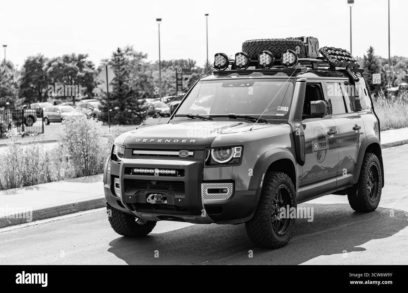Chicago, Illinois, USA - September 08, 2024: 2022 Land Rover Defender ...