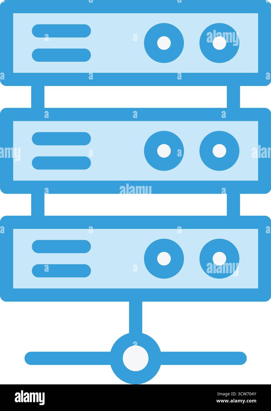 Server Vector Icon Design Illustration Stock Vector
