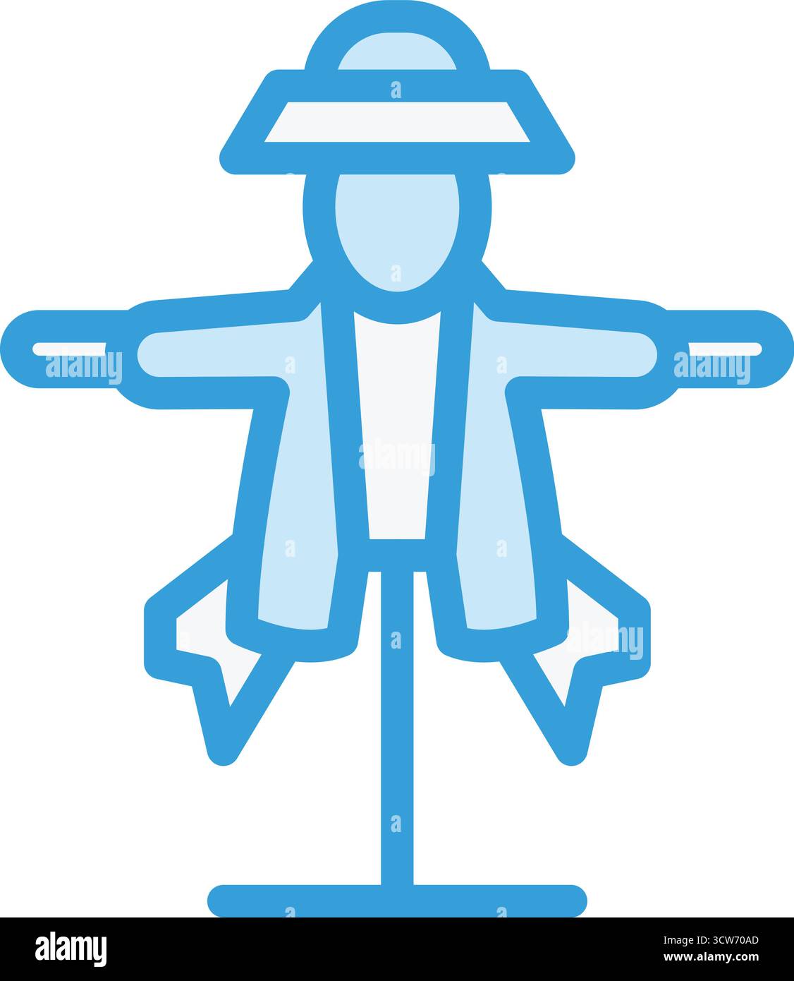 Scarecrow Vector Icon Design Illustration Stock Vector