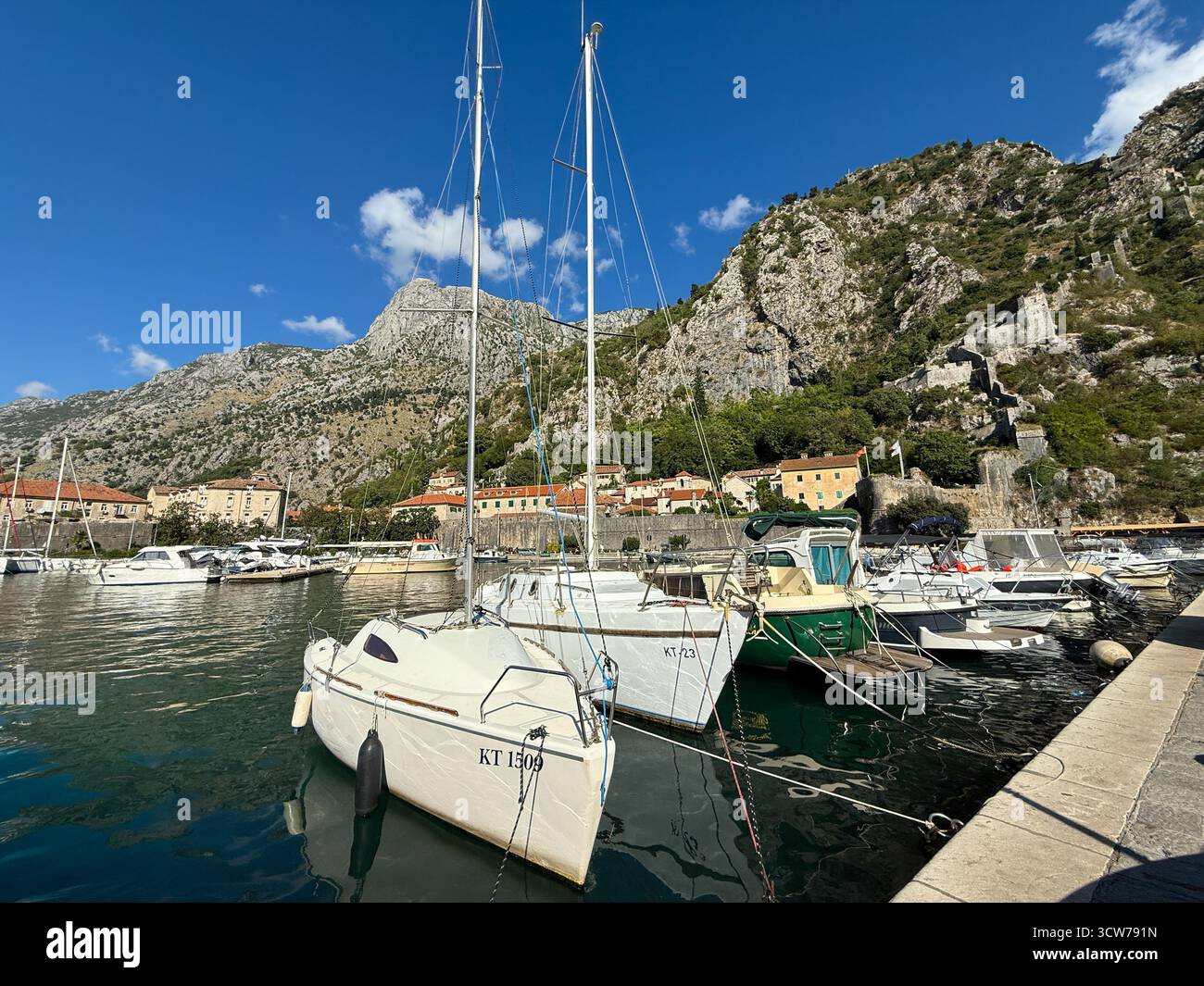 The Bay of Kotor, Kotor, Montenegro. - Smartphone Captured Stock Image