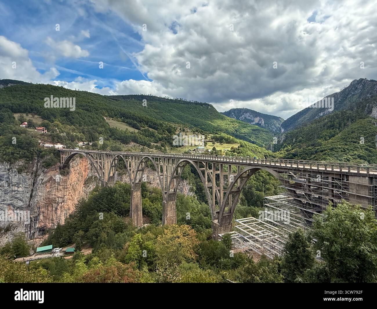 Durdevica Tara Bridge, Durmitor National Park, Montenegro. - Smartphone Captured Stock Image