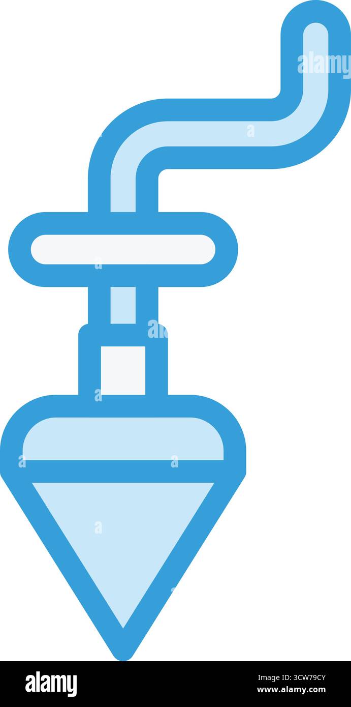 Plumb bob Vector Icon Design Illustration Stock Vector