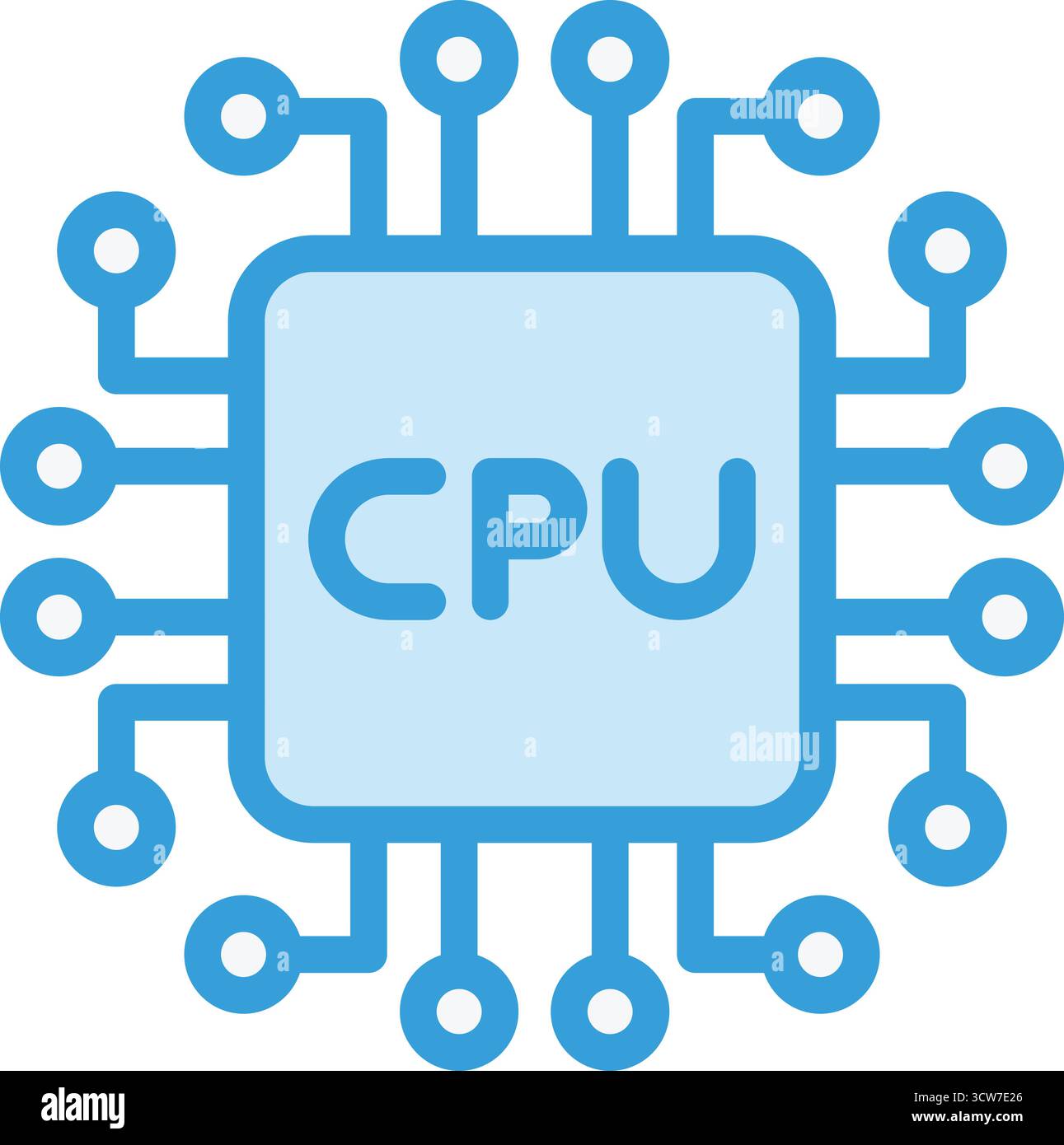 Processors Vector Icon Design Illustration Stock Vector