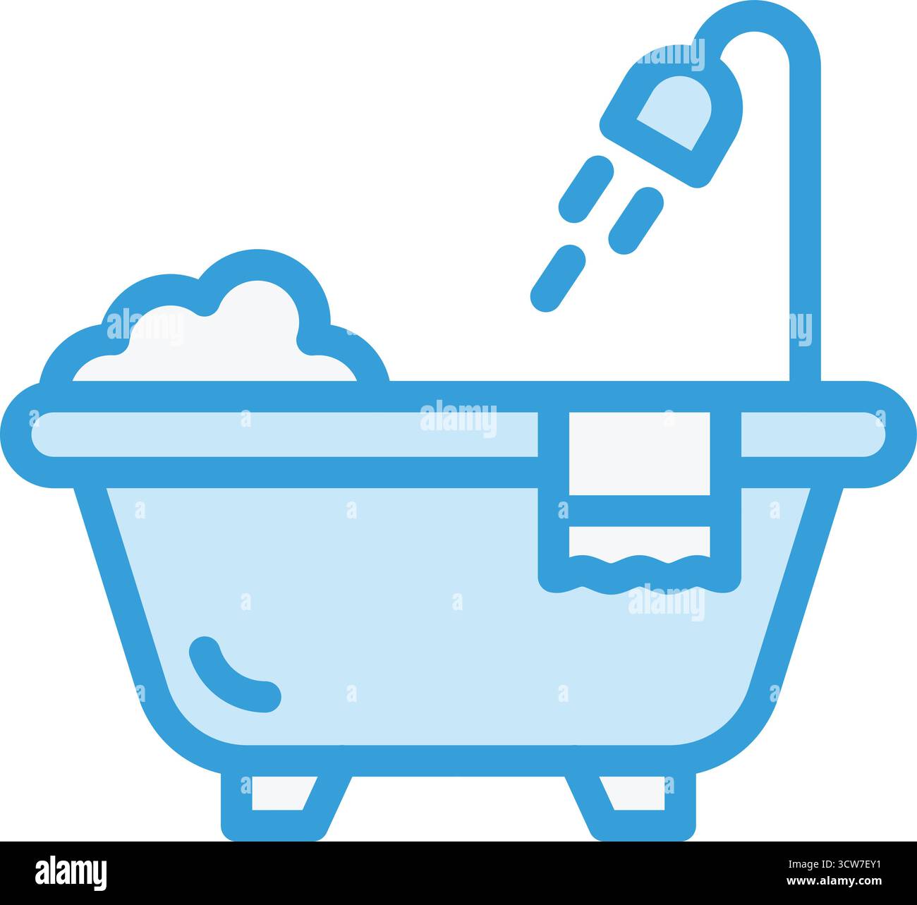 Bathtub Vector Icon Design Illustration Stock Vector