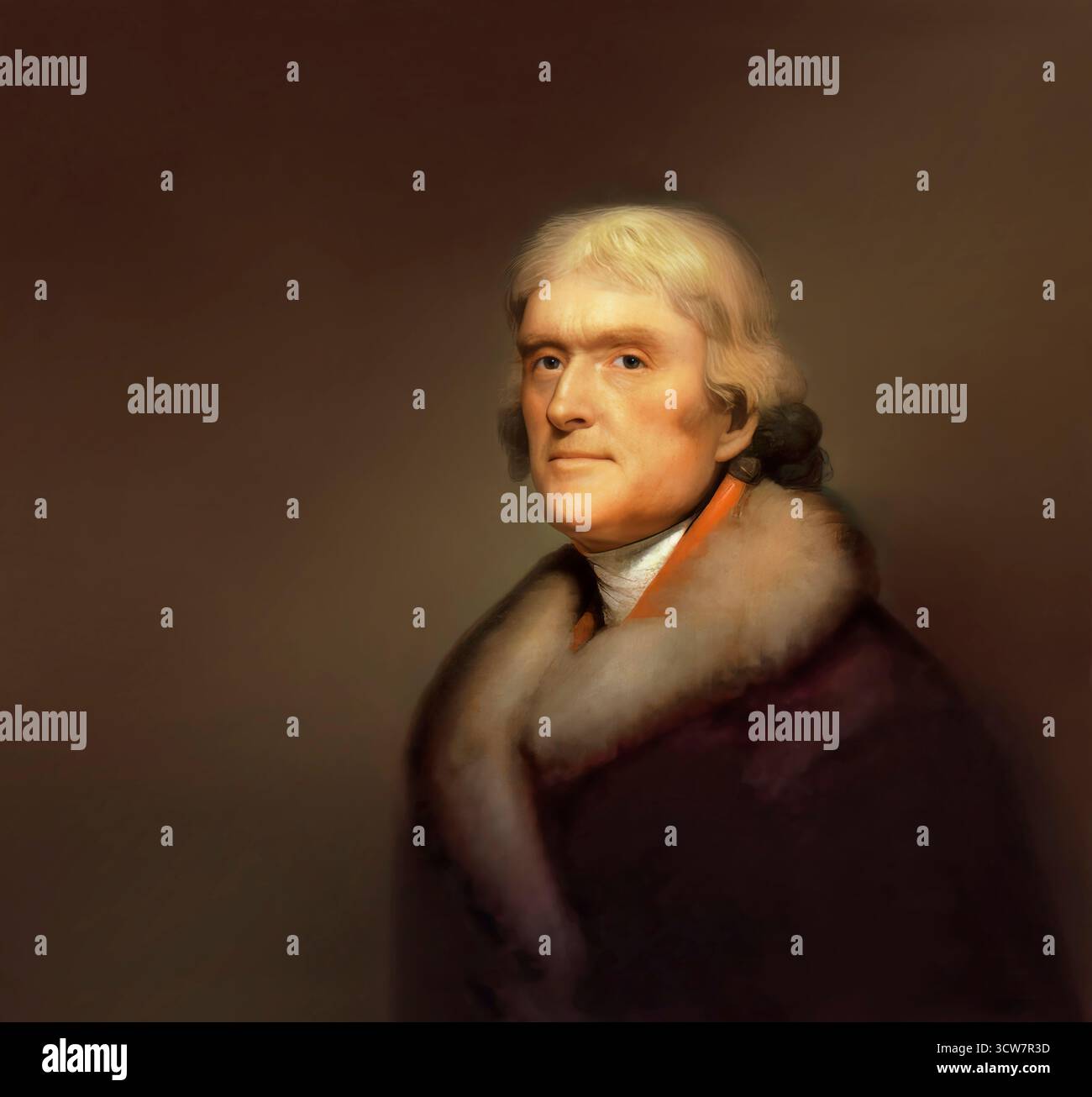 Portrait of Thomas Jefferson, 1743 - 1826, third president of the ...