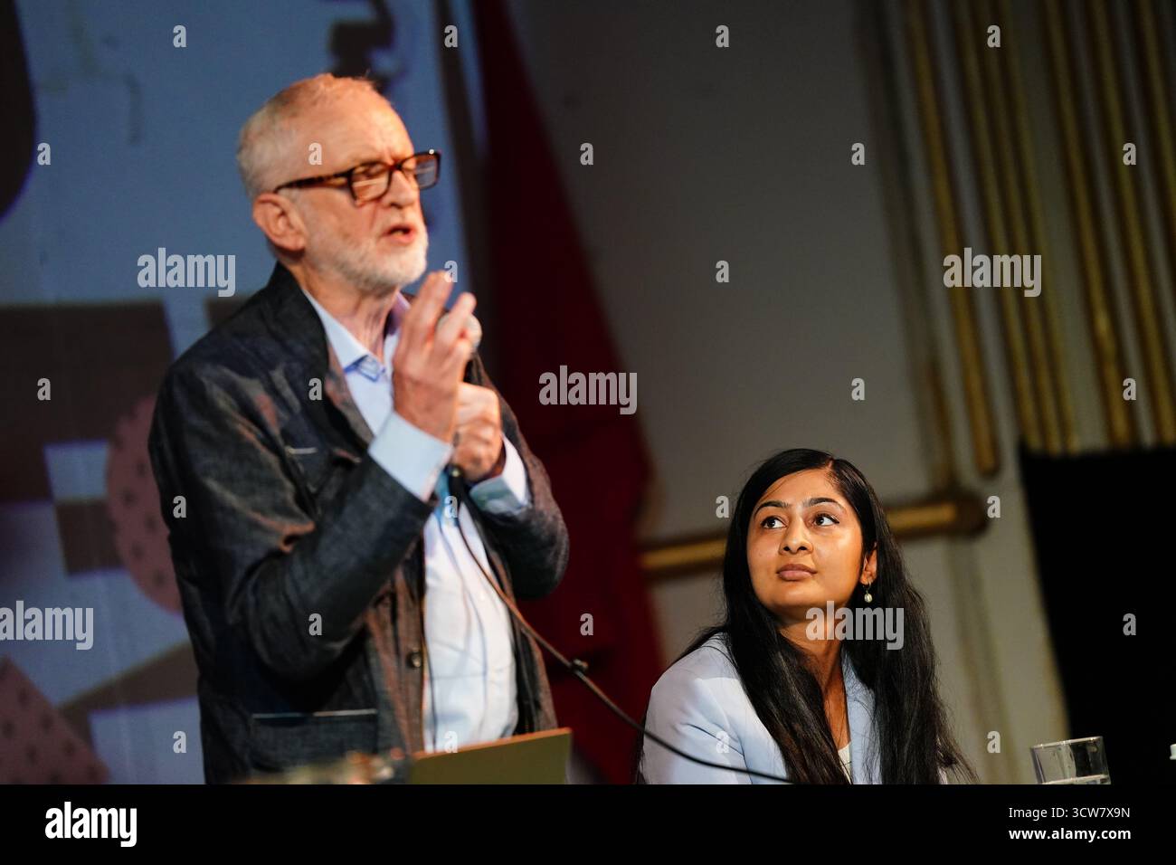 Jeremy Corbyn and Zarah Sultana take part in a discussion on Your Party ...