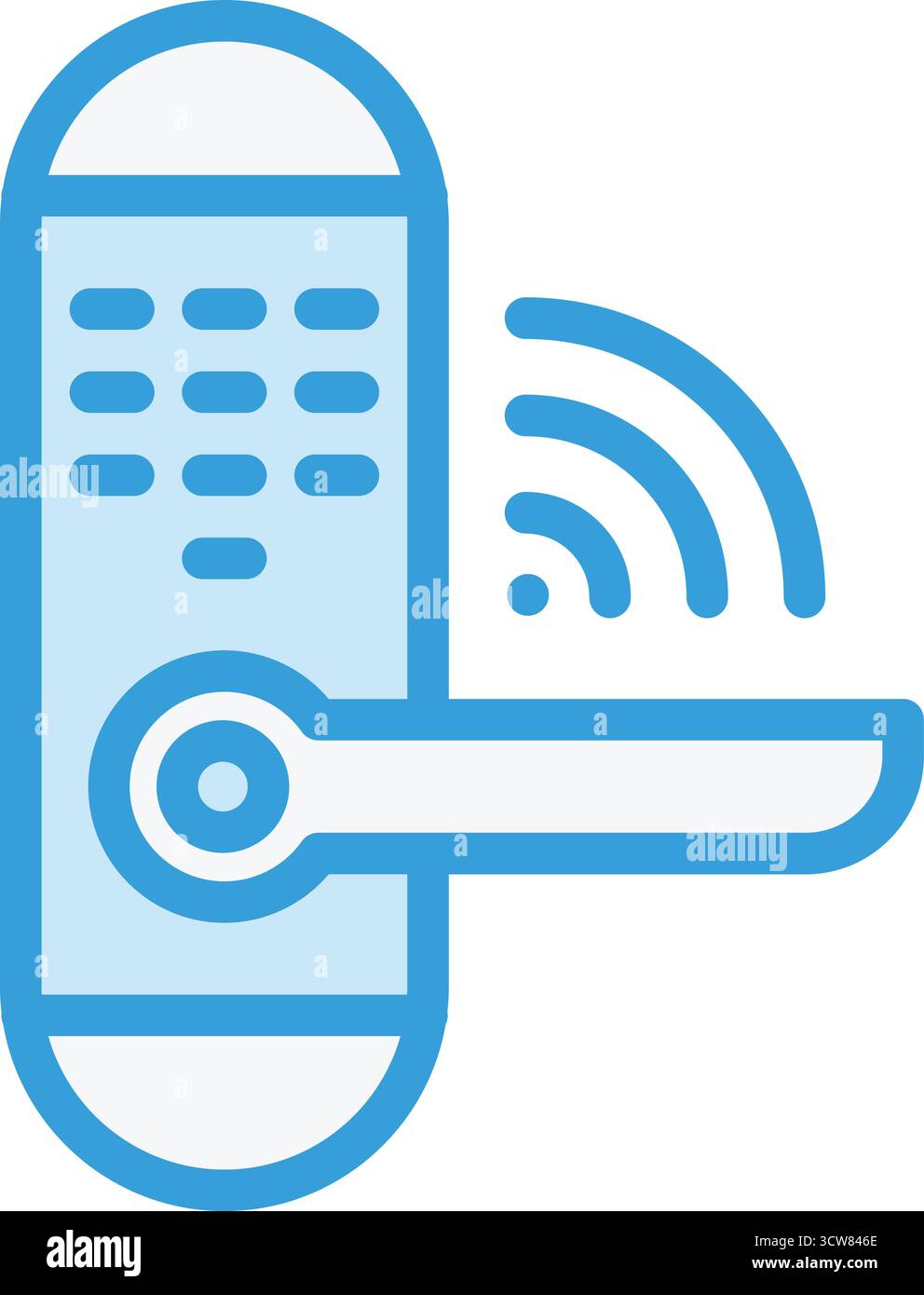 Smart door Vector Icon Design Illustration Stock Vector