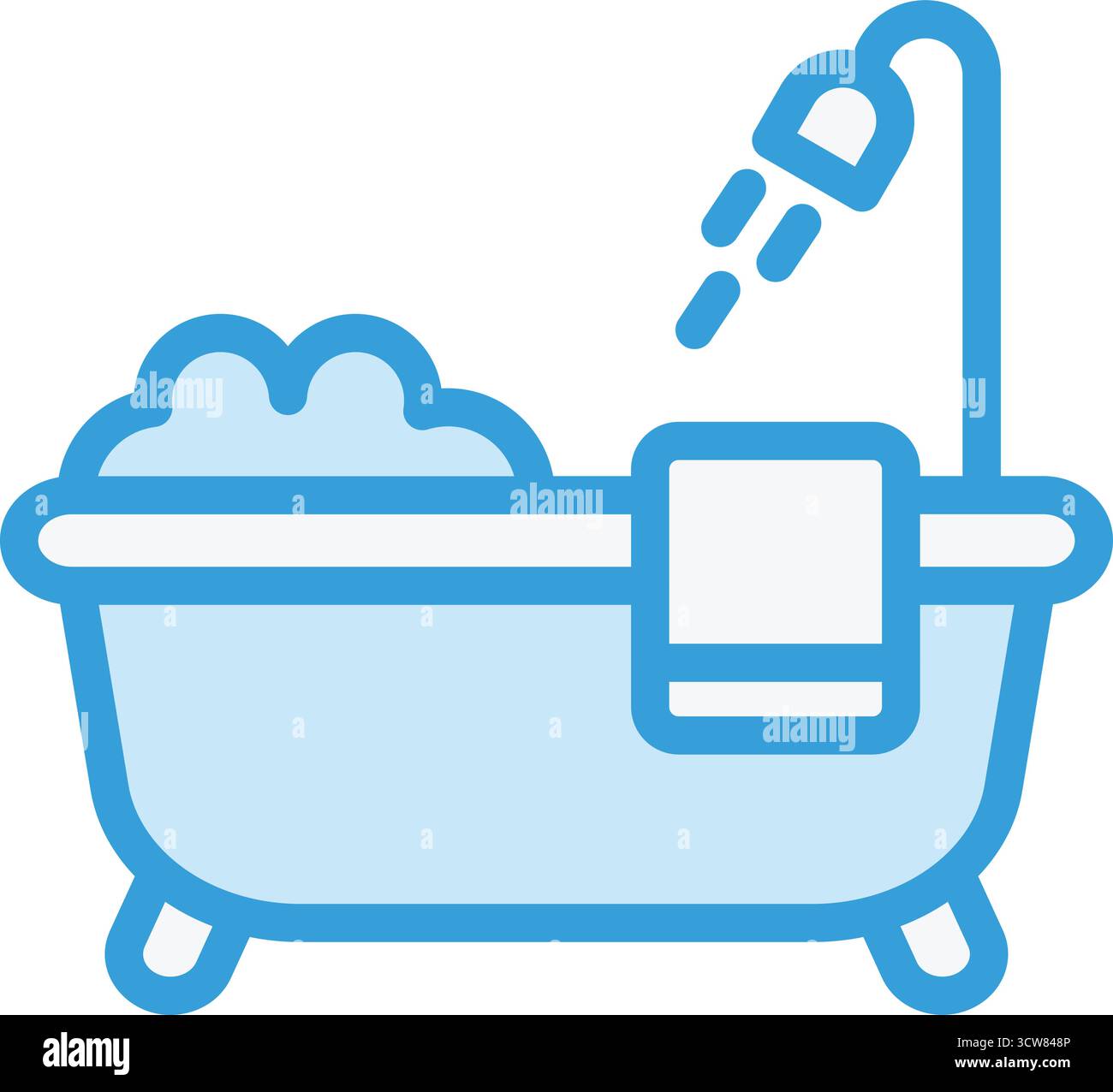 Bathtub Vector Icon Design Illustration Stock Vector