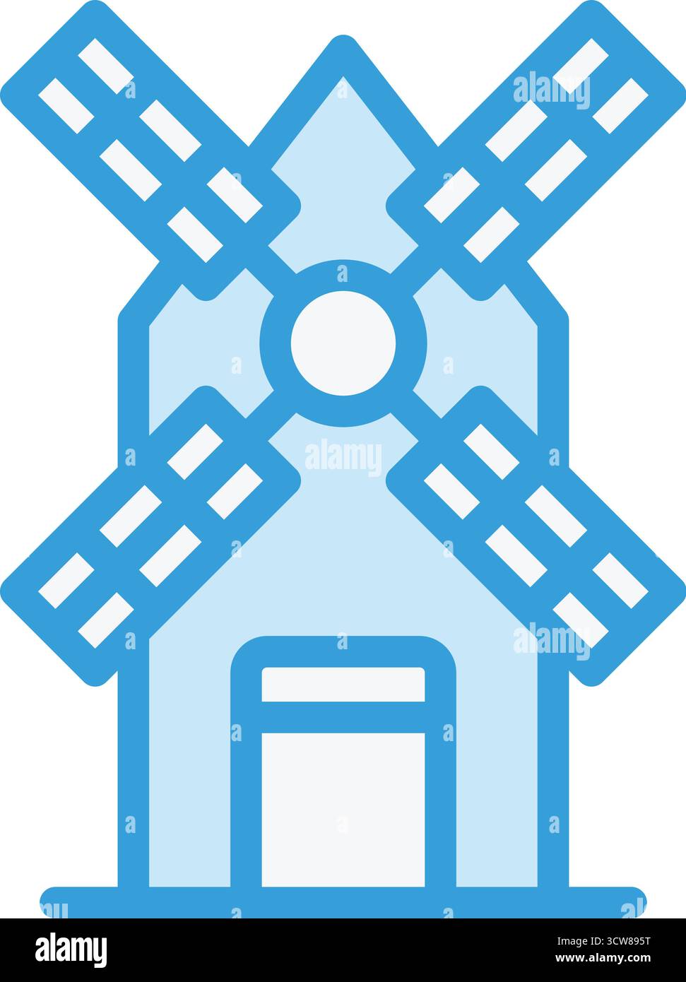 Windmill Vector Icon Design Illustration Stock Vector