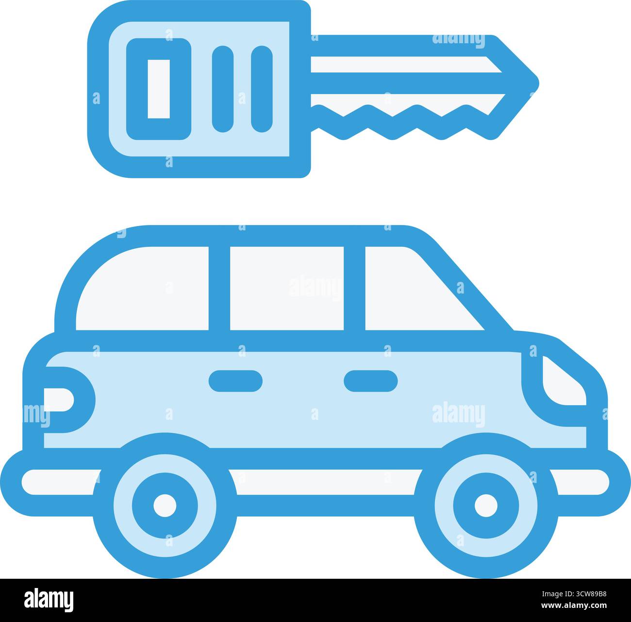 Key Vector Icon Design Illustration Stock Vector