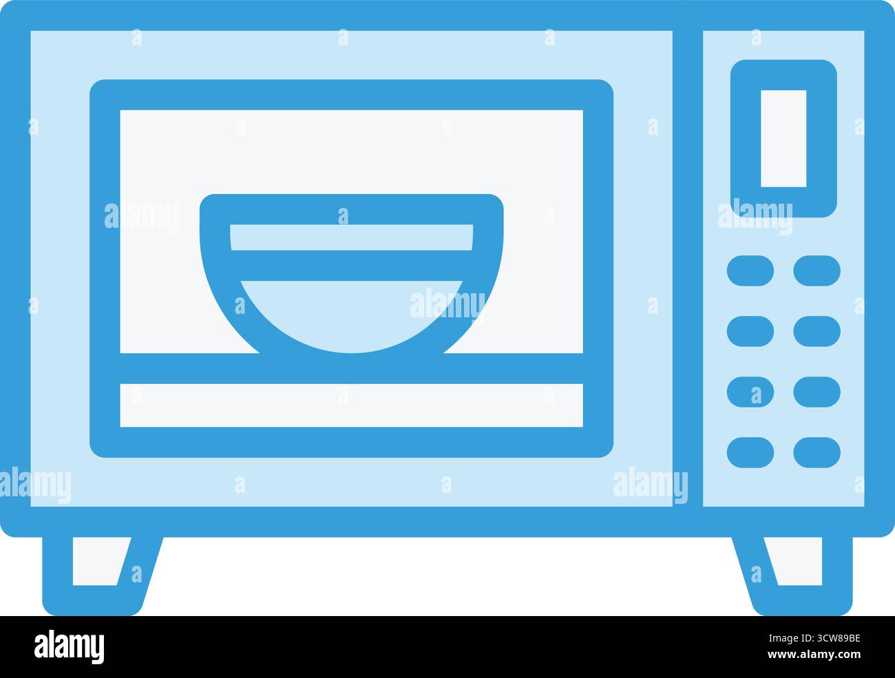Microwave Oven Vector Icon Design Illustration Stock Vector