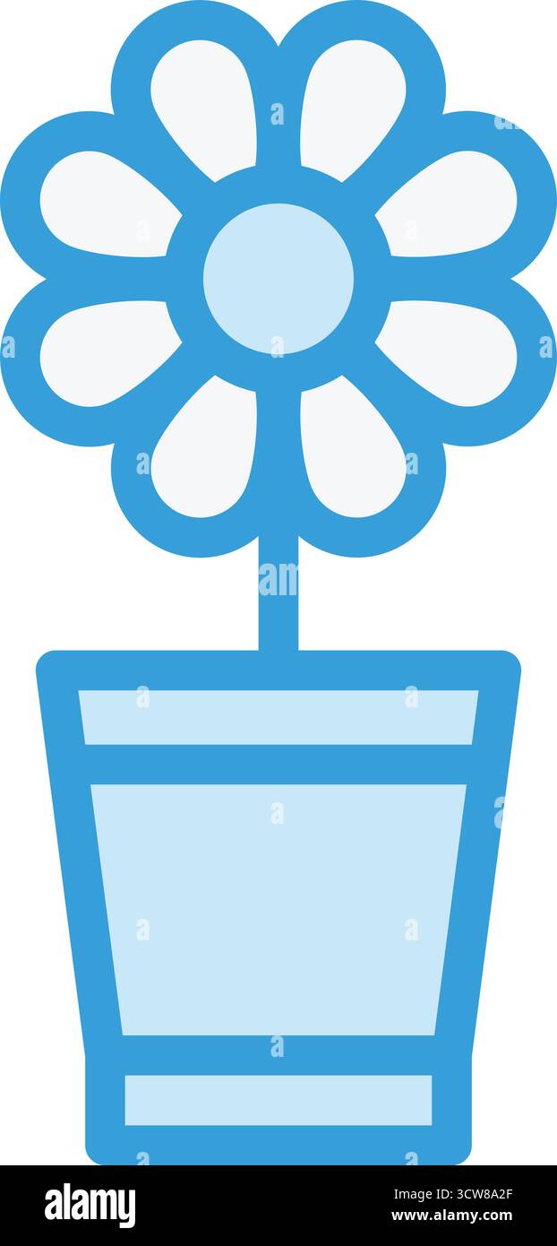 Plant Pot Vector Icon Design Illustration Stock Vector