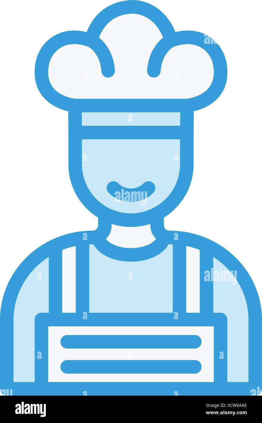 Male Chef Vector Icon Design Illustration Stock Vector