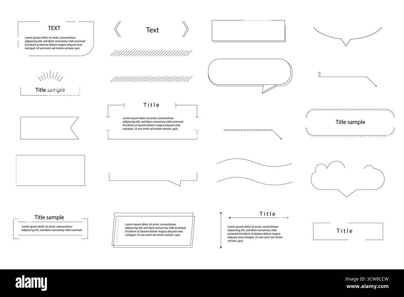 Simple Call Out Text Text box callout text frame, border. Line simple set empty template for ...
