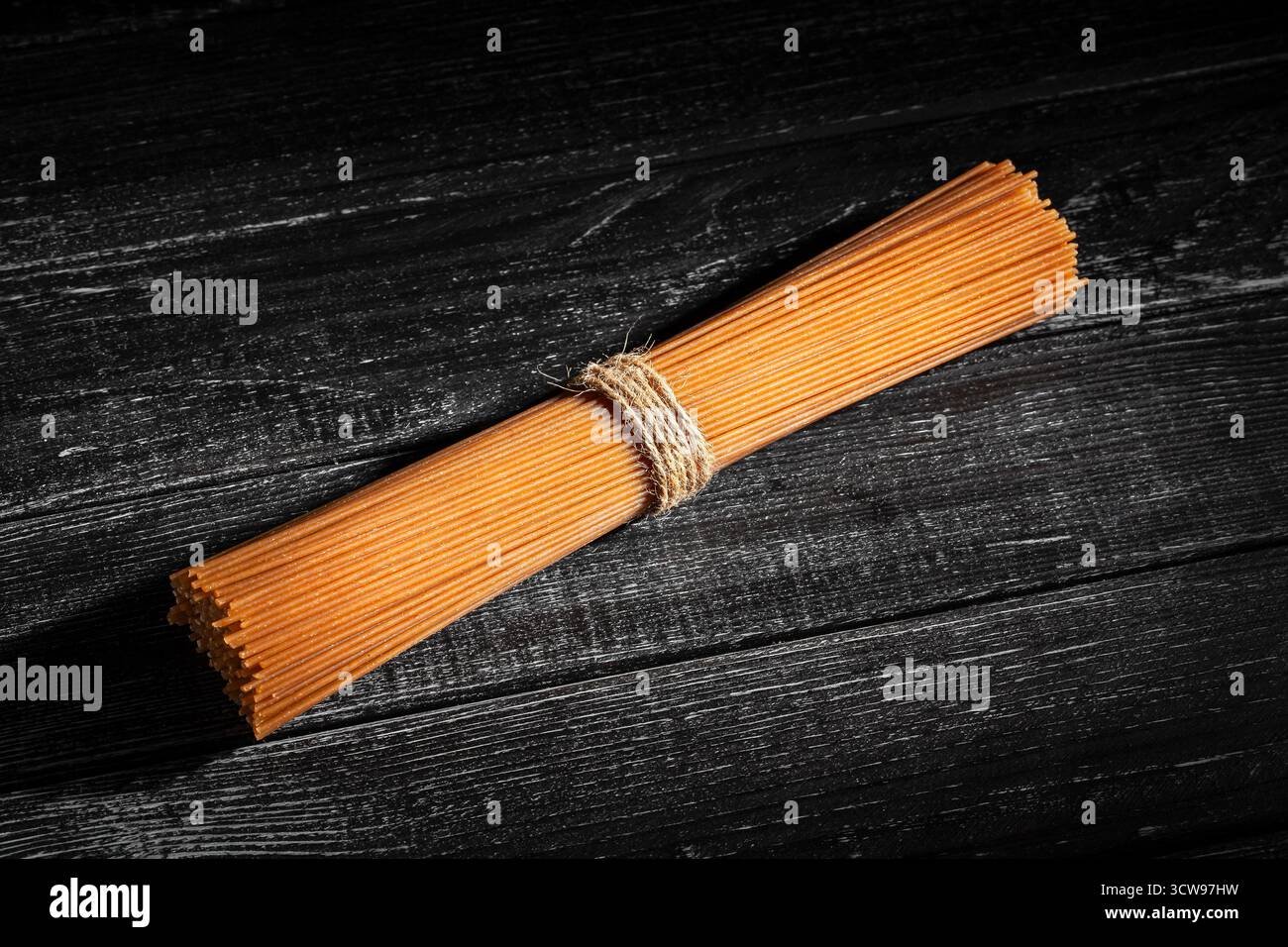 brown integrale on black wood background Stock Photo