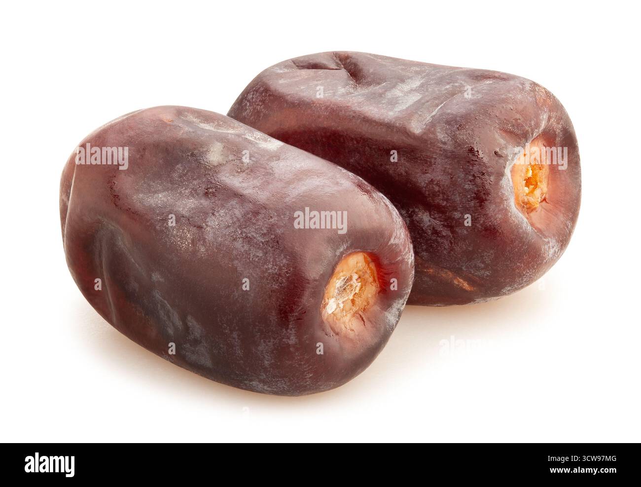dates fruit path isolated on white Stock Photo