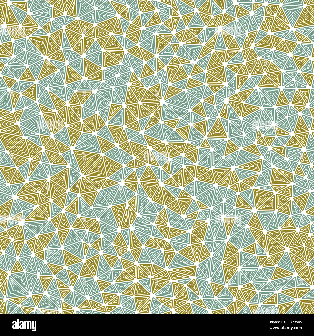 Triangulation geometric shapes background. Multiple repeated inner triangles. Small triangles size. Multiple colors style. Seamless pattern. Stock Vector