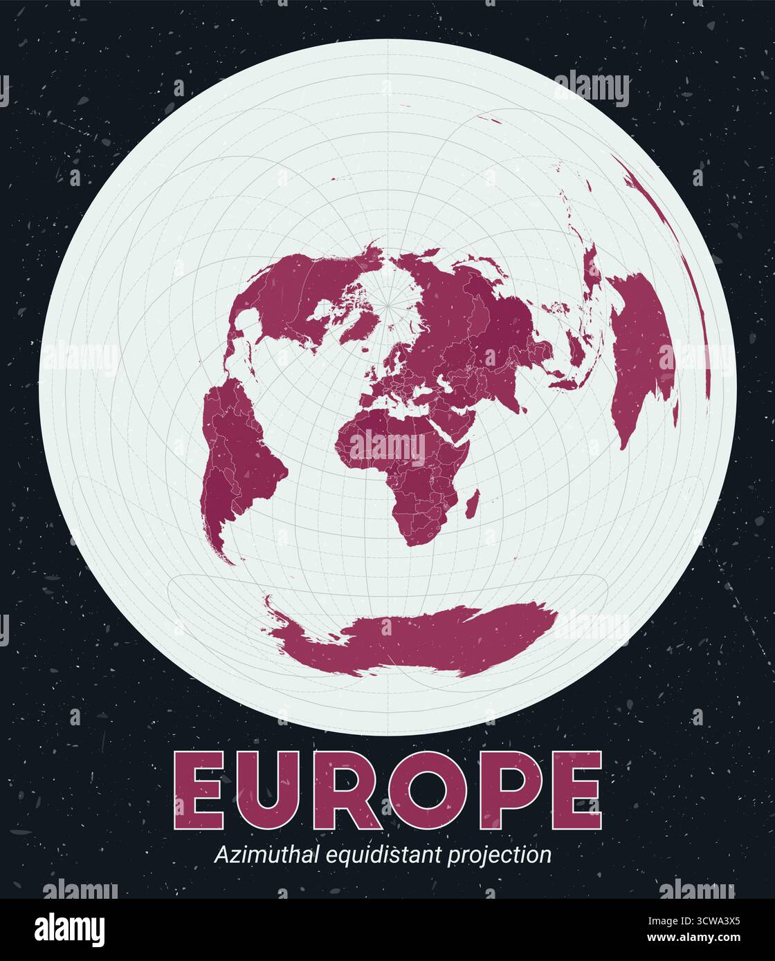 European Projection Nasa europe Stock Vector Images - Alamy