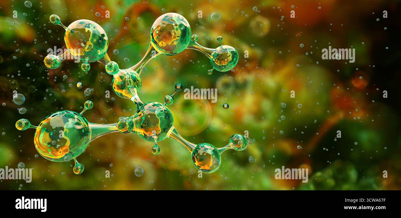 Molecules, illustration. Stock Photo