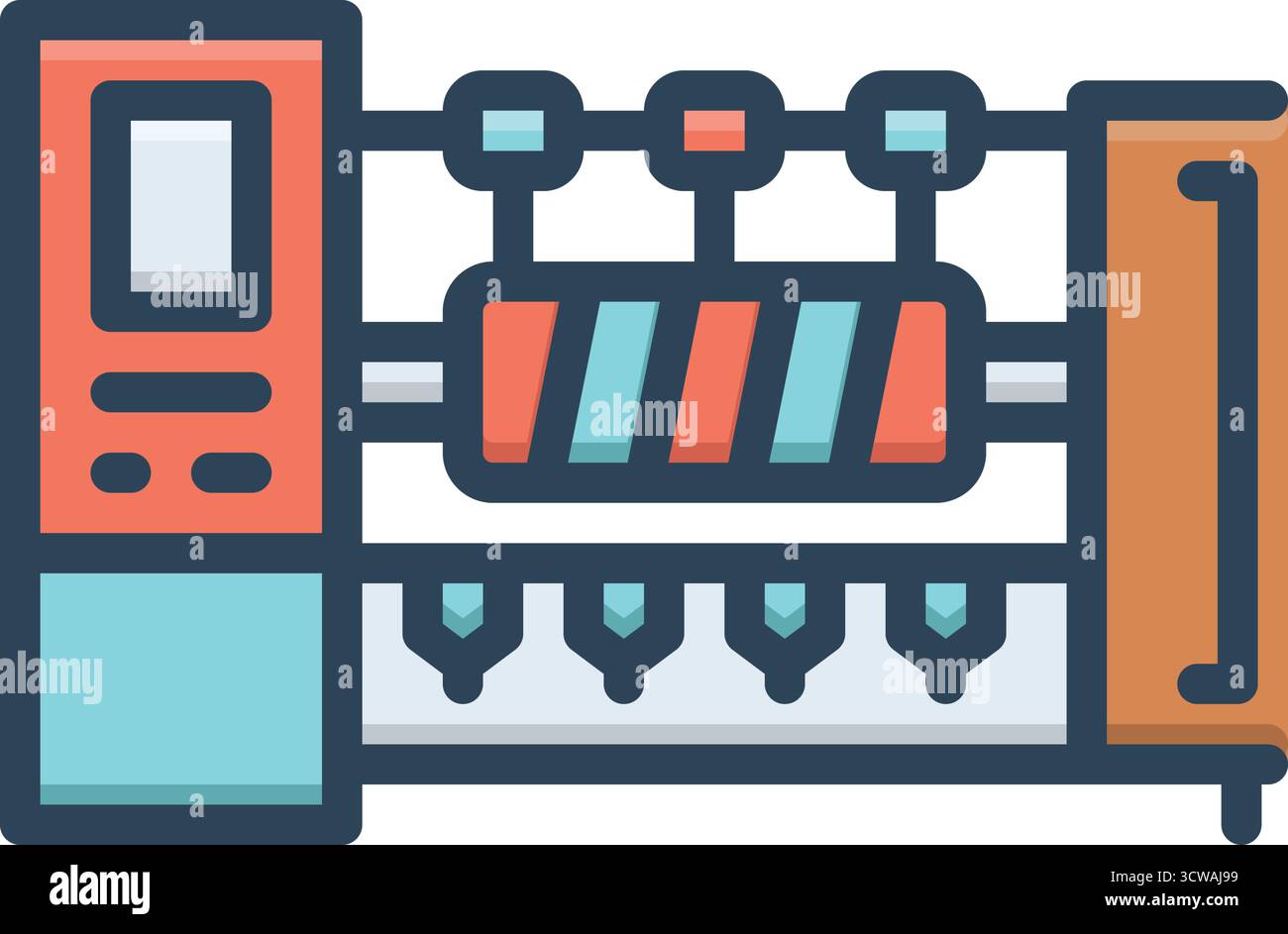 Textile manufacturing Stock Vector Images - Alamy