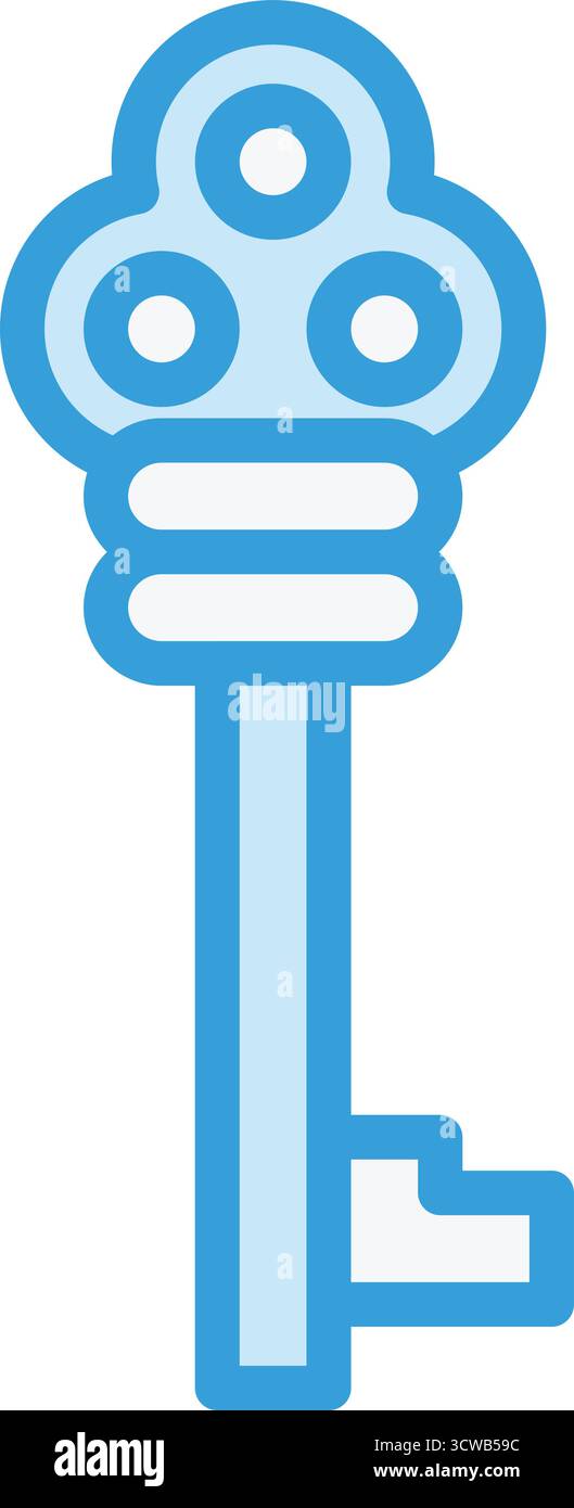 Medieval key Vector Icon Design Illustration Stock Vector