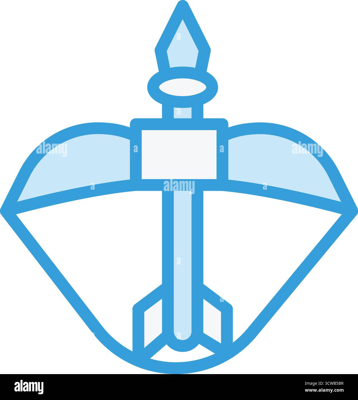 Crossbow Vector Icon Design Illustration Stock Vector