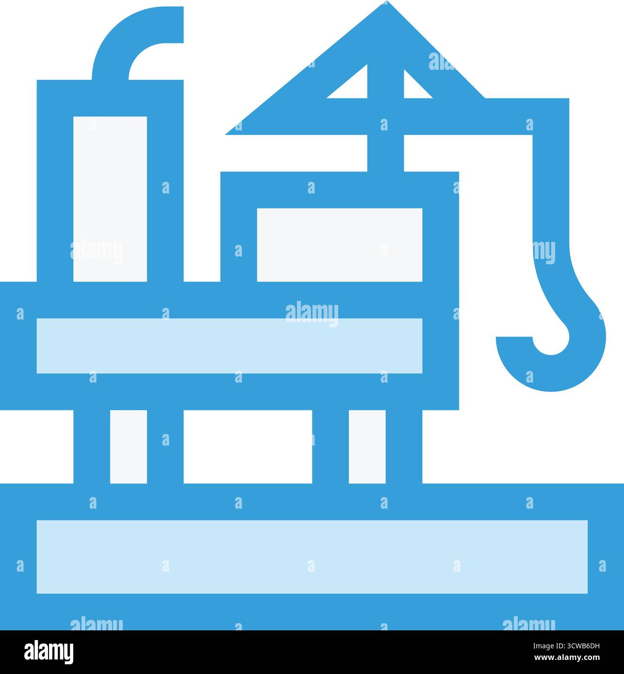 Offshore Vector Icon Design Illustration Stock Vector