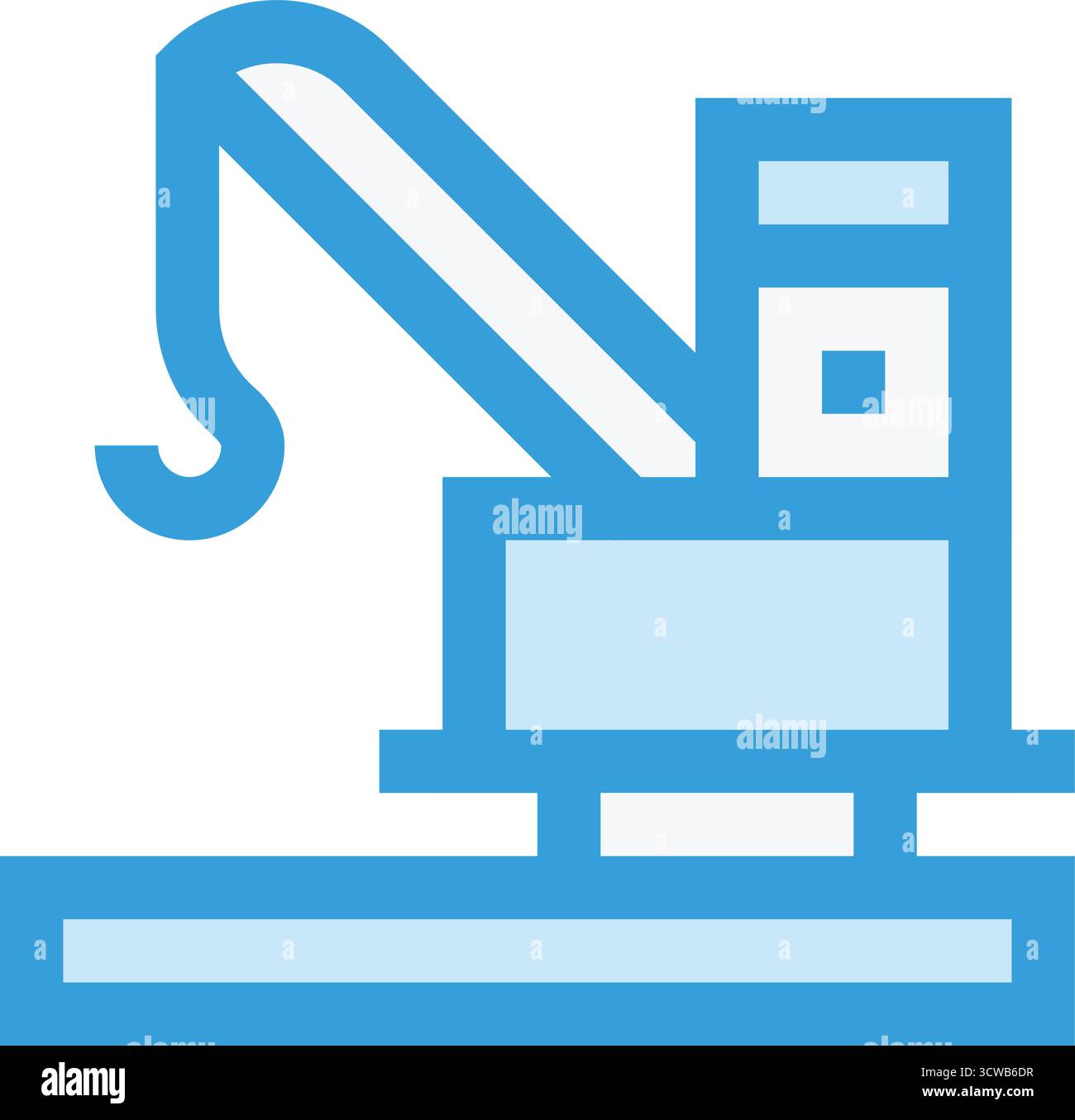 Offshore Rig Vector Icon Design Illustration Stock Vector