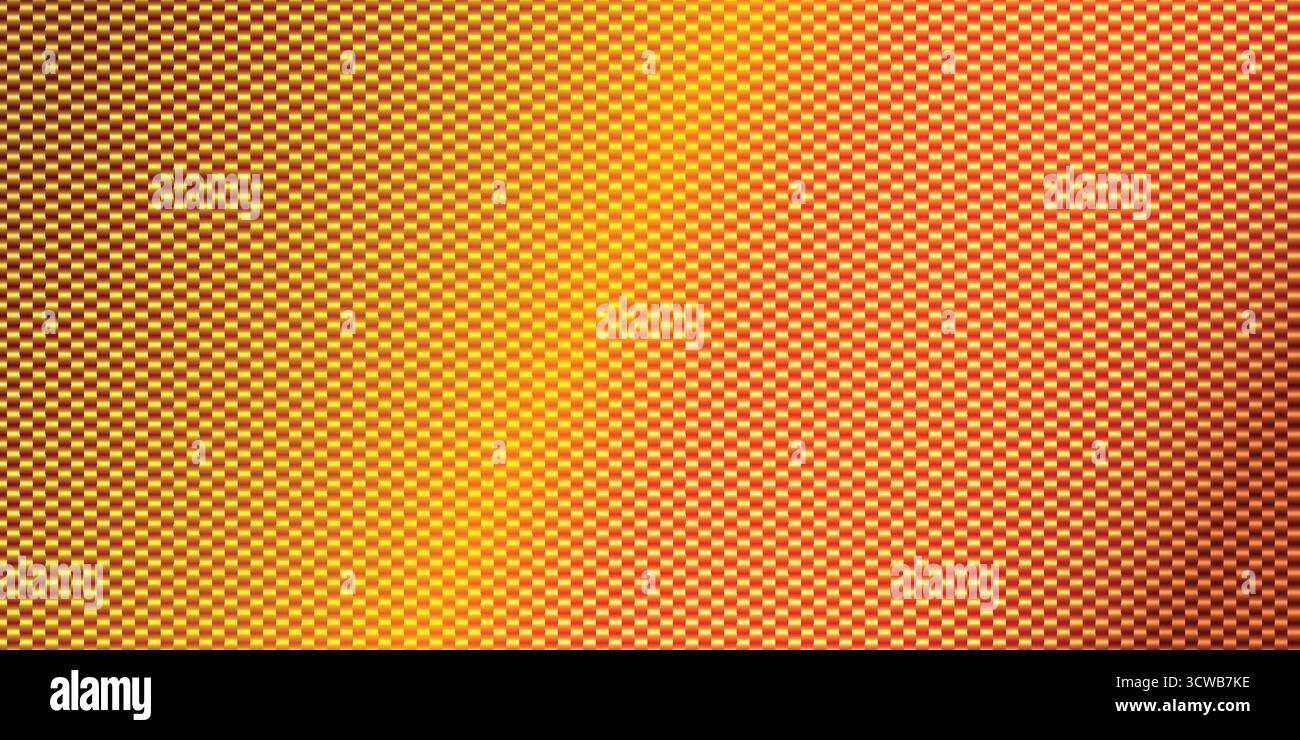Vibrant Woven Checkered Pattern Background with Horizontal Yellow-Red Gradient. Stock Vector