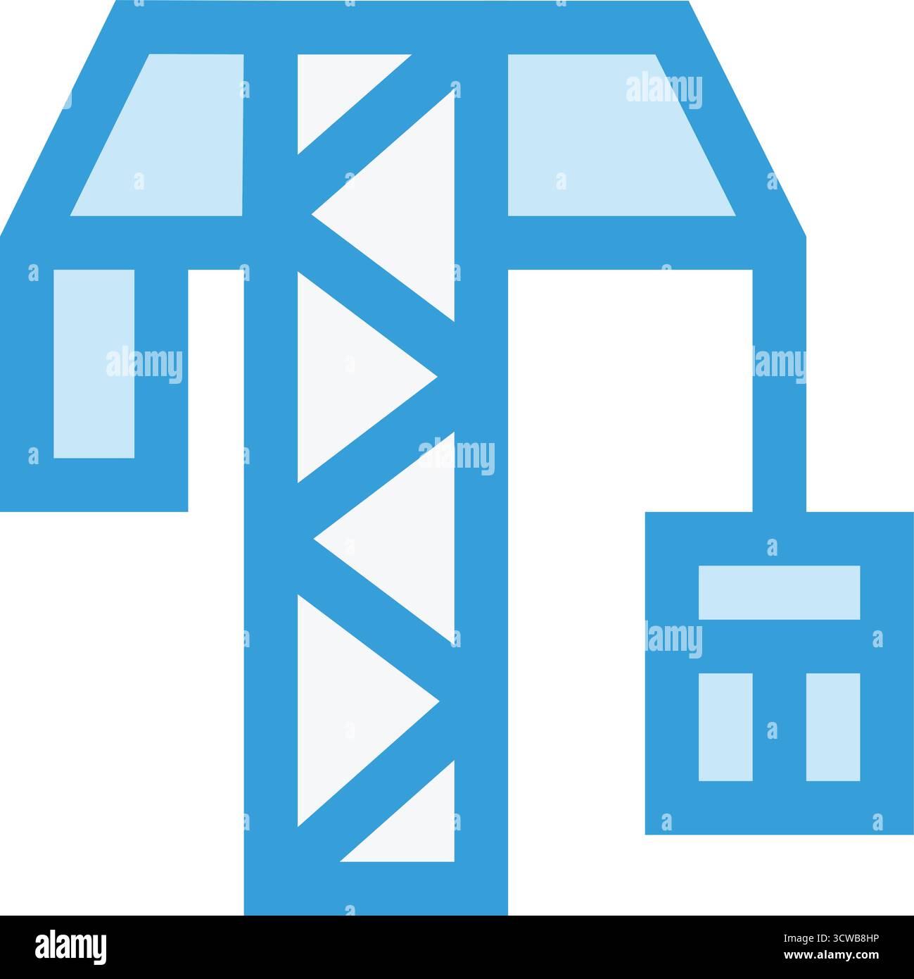 Tower Crane Vector Icon Design Illustration Stock Vector