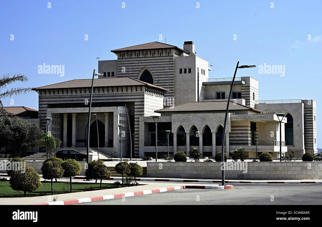 A photo shows the library that was to be used as a guesthouse for ...