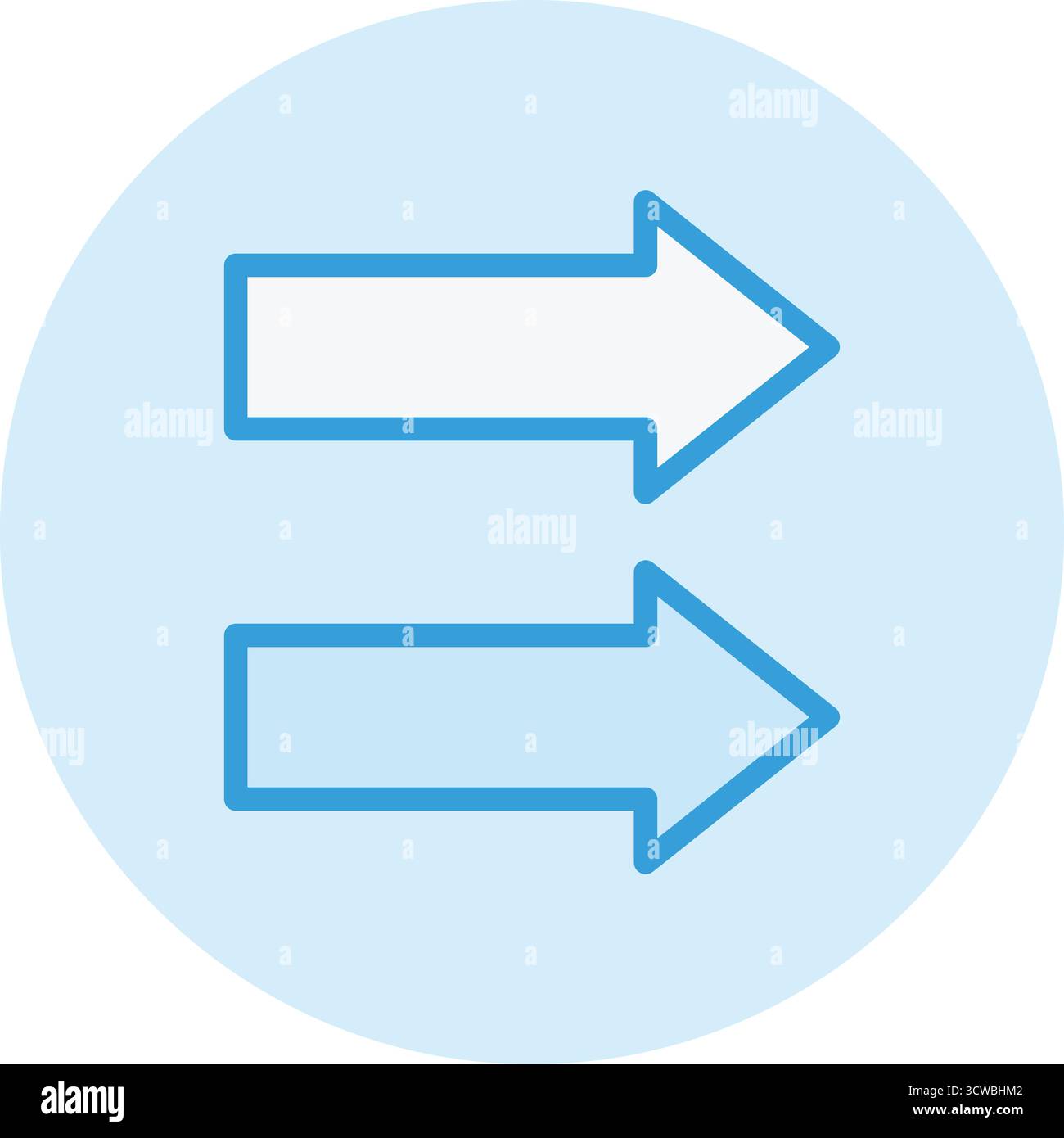 Double arrow Vector Icon Design Illustration Stock Vector
