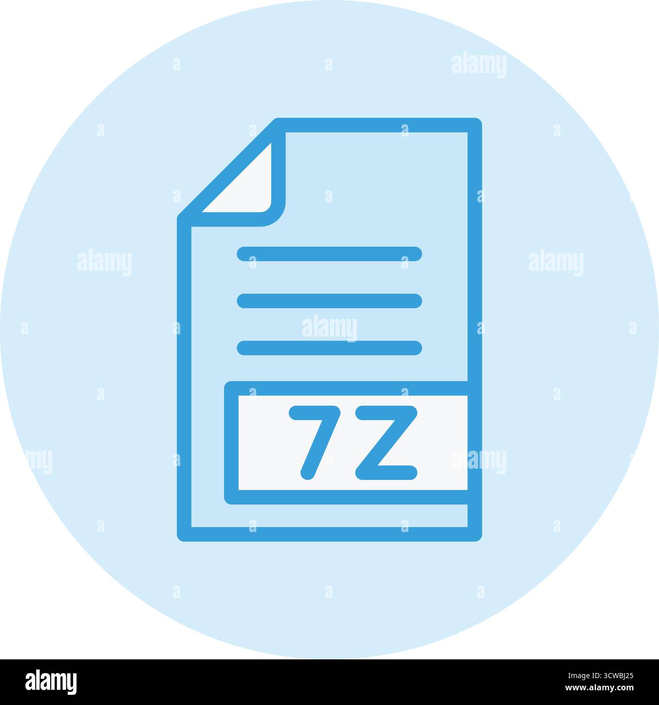 7Z Vector Icon Design Illustration Stock Vector