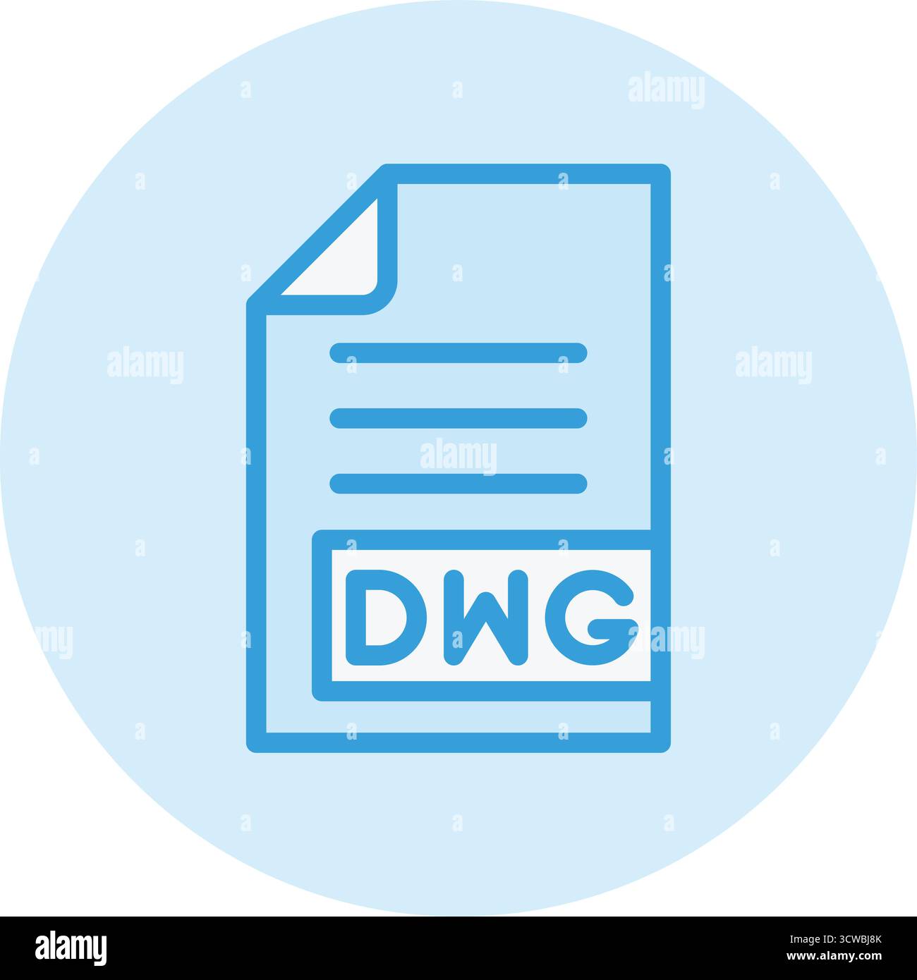 DWG Vector Icon Design Illustration Stock Vector