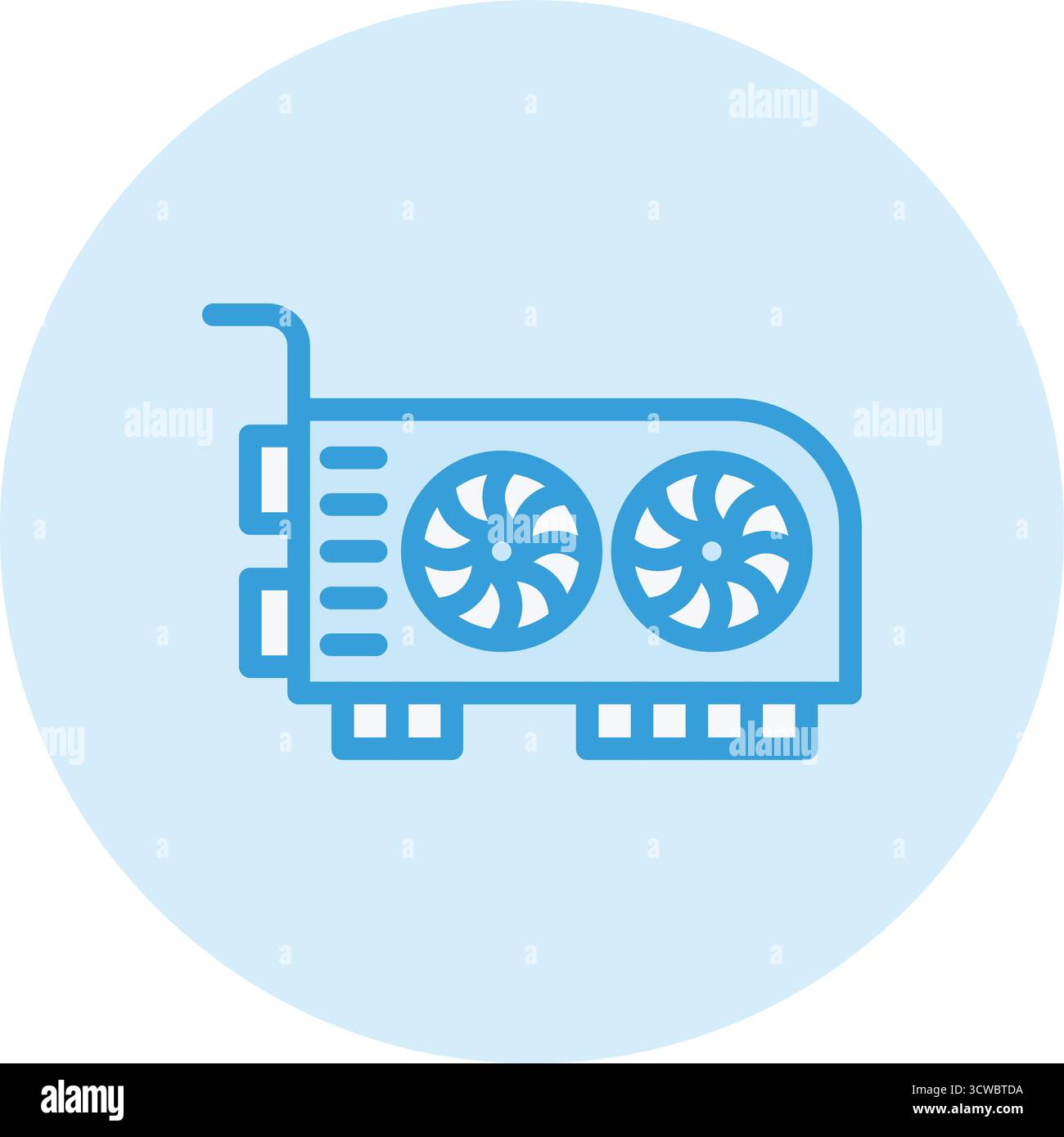 Video Card Vector Icon Design Illustration Stock Vector