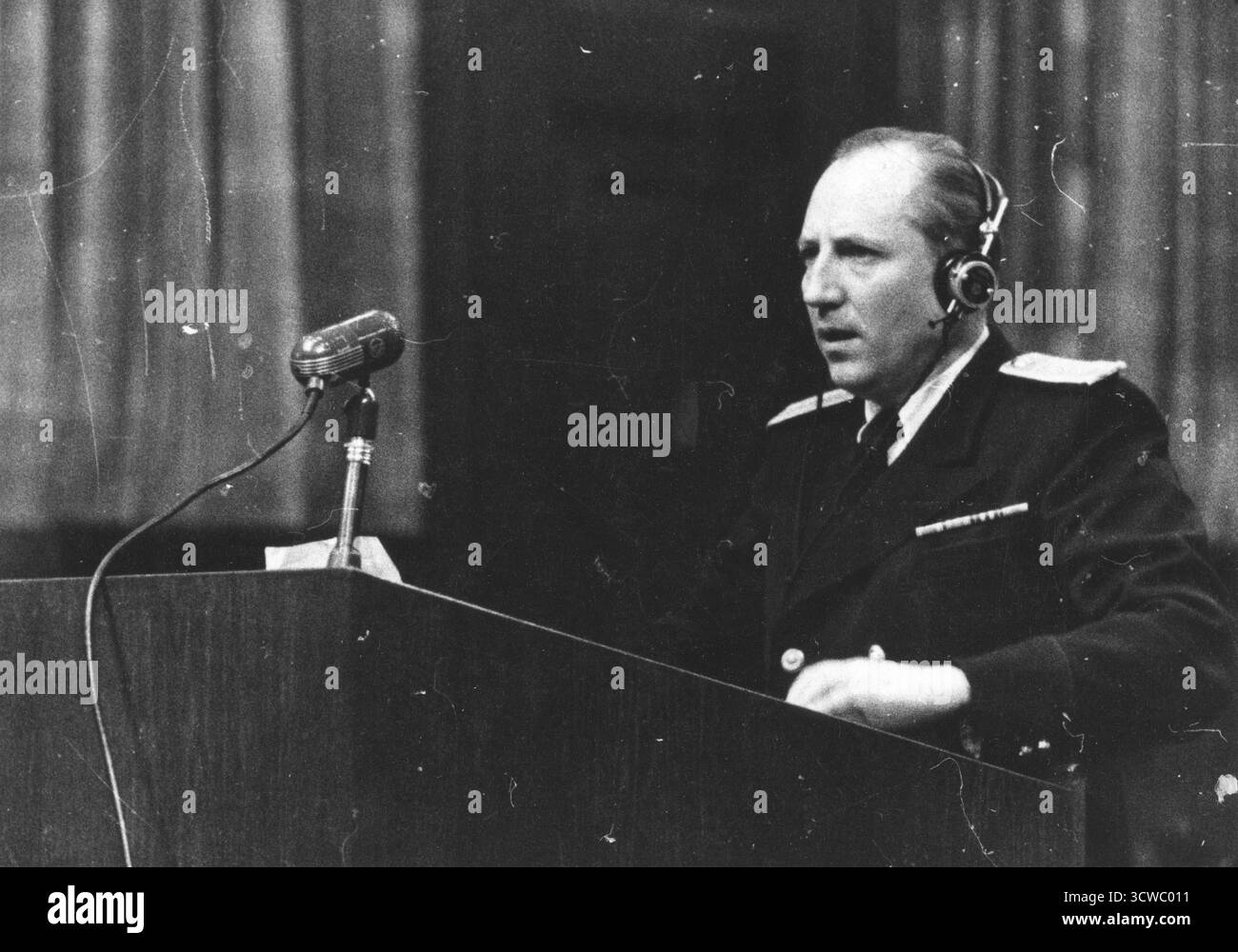 Soviet General Roman Andreyevich Rudenko at the Nuremberg Trial in 1946 ...