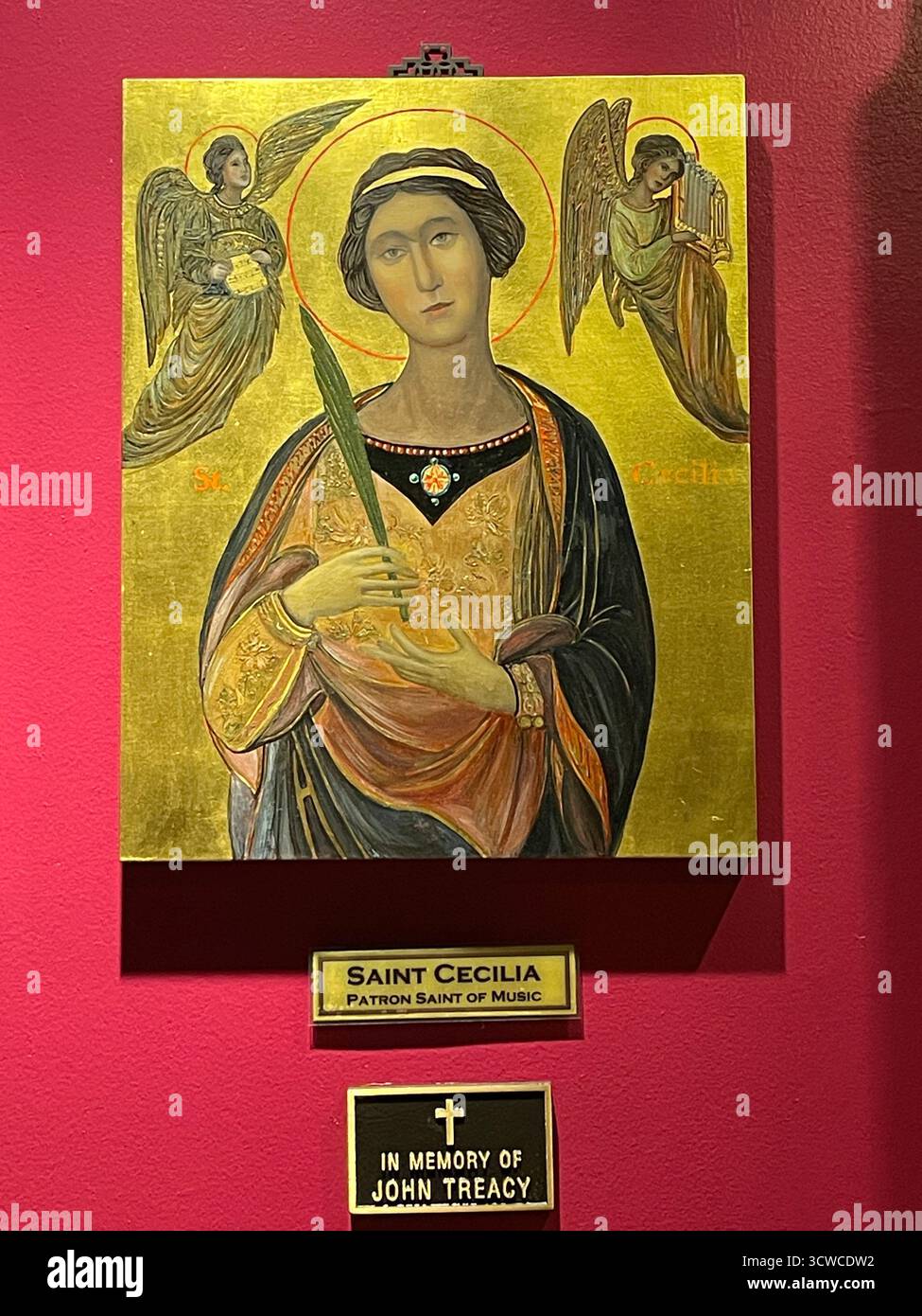 Saint Cecilia, angel of music and faith. - Smartphone Captured Stock Image