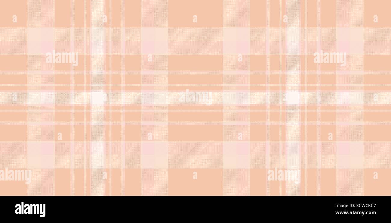 Soft peach plaid pattern.  Subtle intersecting lines create a versatile background for design, textiles, and web use. Great for adding a gentle textur Stock Vector