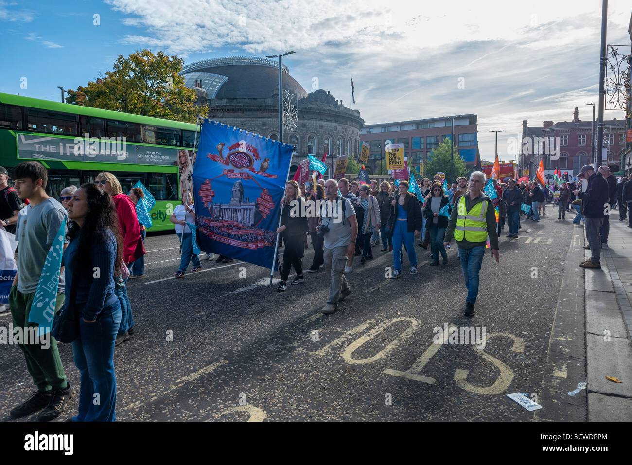 Mosley Rally 11 October 2025. Over 3000 people marched through Leeds as part of ...