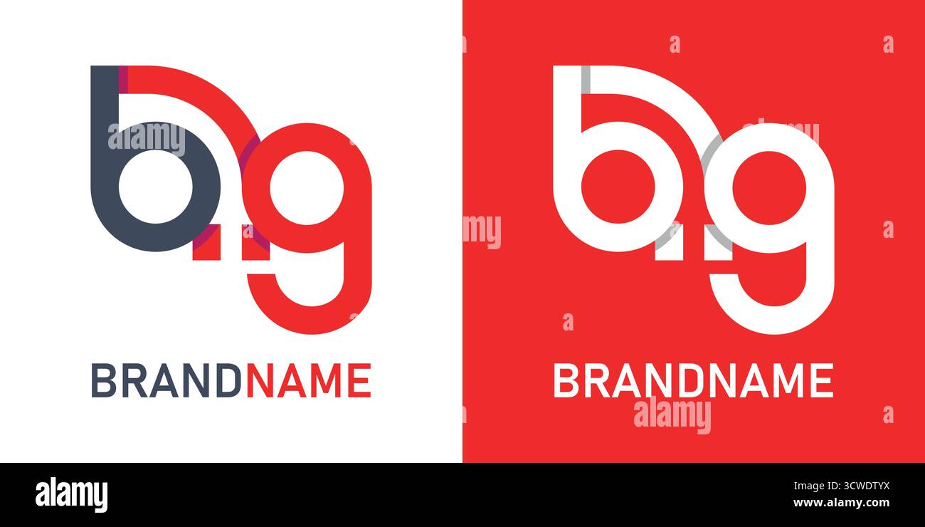 vector letter bg flat logo design Stock Vector Image & Art - Alamy