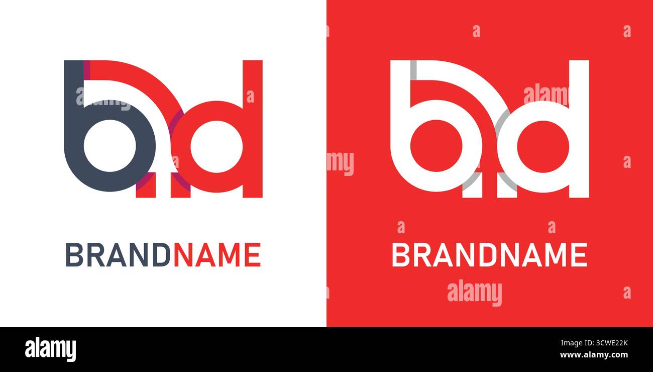vector letter bd flat logo design Stock Vector Image & Art - Alamy