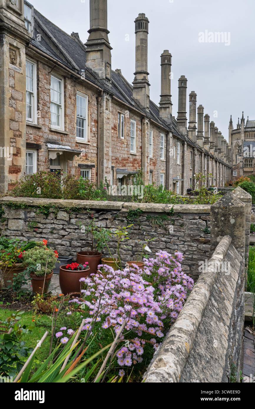 Vicars Close, Wells, Somerset, UK Stock Photo